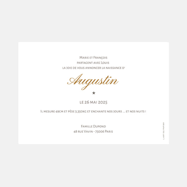 Augustine birth announcement