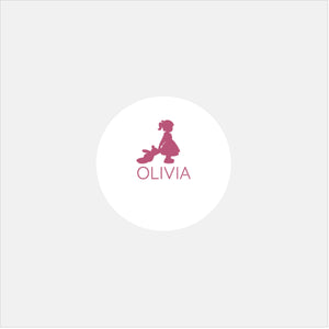 Personalized birth stickers Girl Silhouette