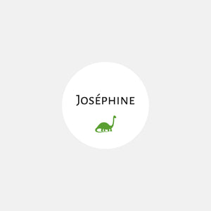 Stickers personnalisés naissance Clasique oetit dinosaure- 48ex