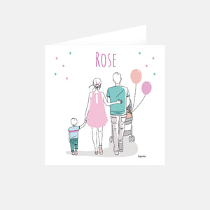 Birth announcement my pink family big brother by Kopines