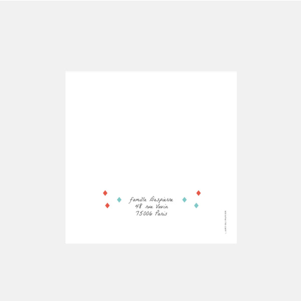 Faire-part naissance ma famille bleu grande soeur by Kopines