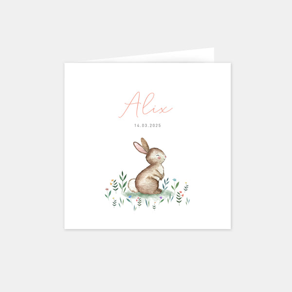 Faire-part de naissance petit lapin