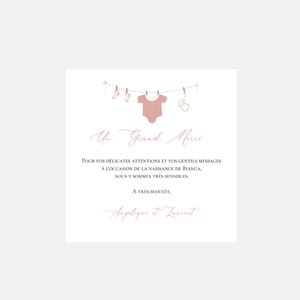 Baby Bassinet Baby Thank You Card