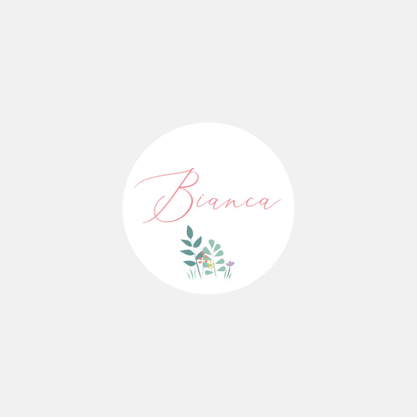 Personalized birth basket stickers for girl - 48ex