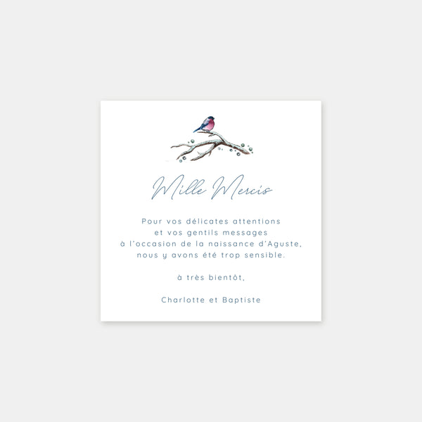 Winter Family Birth Thank You Card