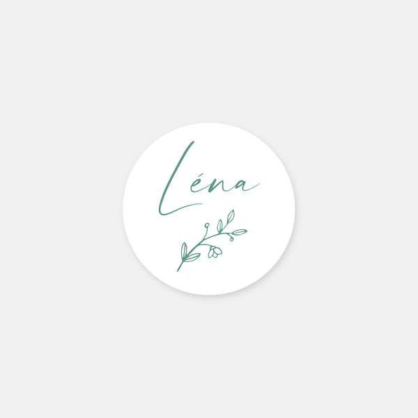 Personalized plant birth stickers - 48ex