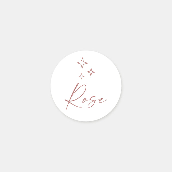Personalized star birth stickers - 48ex