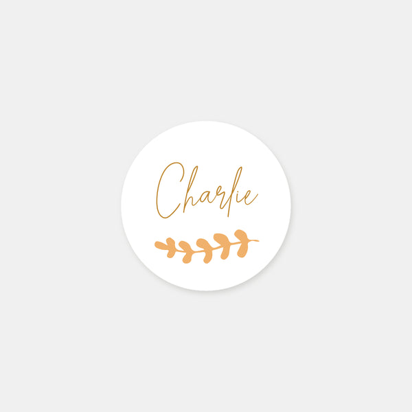 Personalized floral birth stickers - 48ex