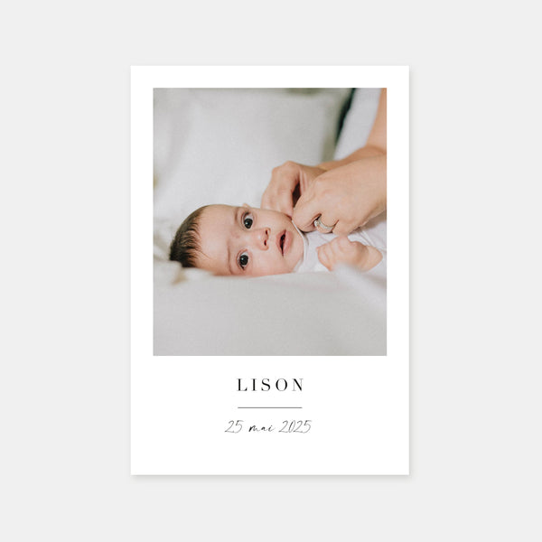Birth announcement a lovely moment