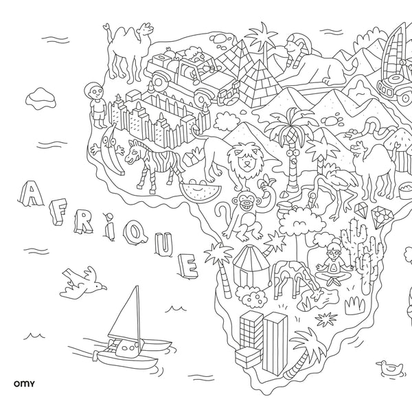 Coloring placemats - Atlas