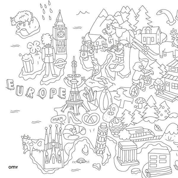 Coloring placemats - Atlas
