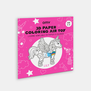 Luftspielzeug 3D Einhorn Lilie