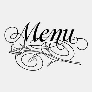 Menüstempel mit Rose