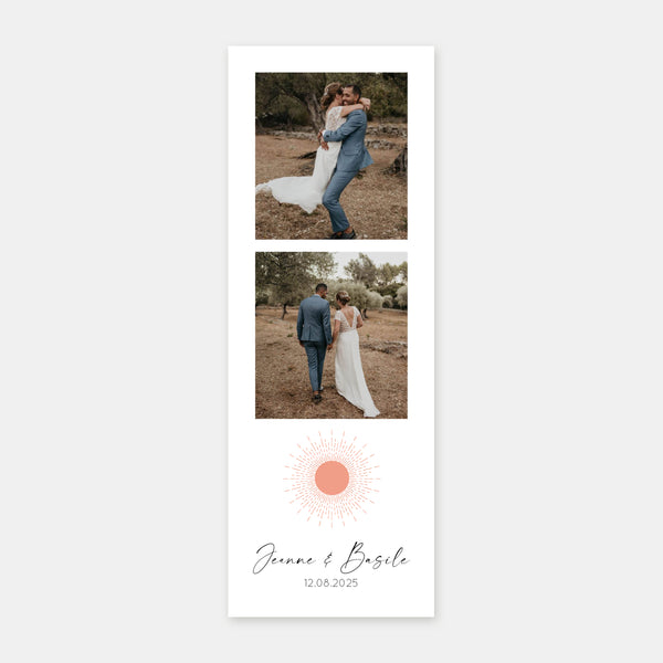 Sunset mountain wedding photo booth