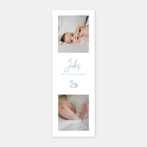 Faire-part de naissance marque page jouet
