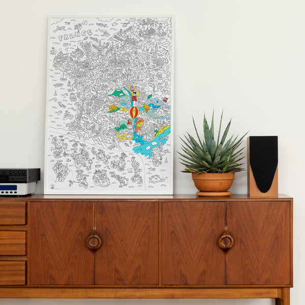 Giant coloring poster France