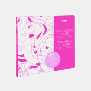 Giant coloring poster Unicorn Lily