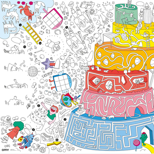 Poster géant à colorier Giant Game + Crayon