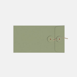 Long Japanese kraft olive zipper pouch