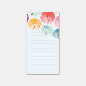 Notizblock-Regenschirme