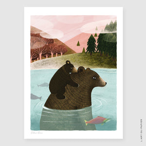 Mama Bear Illustrationsposter – Rebecca Romeo