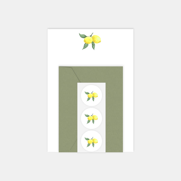 Briefpapierset - Zitronen