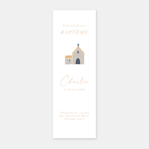 Baptism bookmark on a feast day