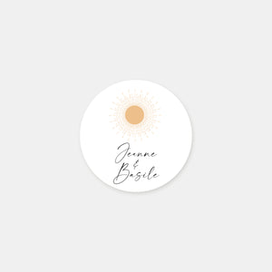Stickers personnalisés mariage sunset beach - 48ex