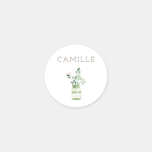 Stickers personnalisés baptême champêtre chic - 48ex