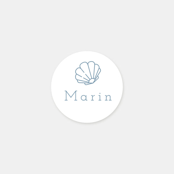 Personalized ocean birth stickers - 48ex