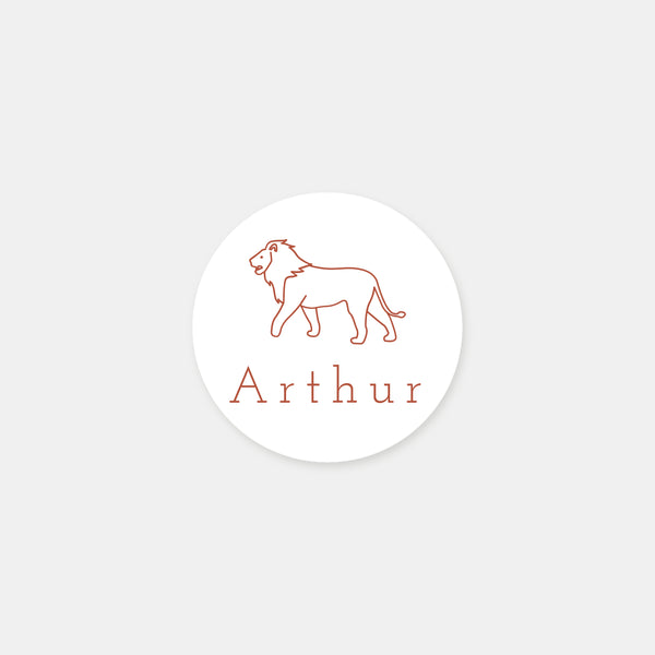 Personalized savannah animal birth stickers - 48ex
