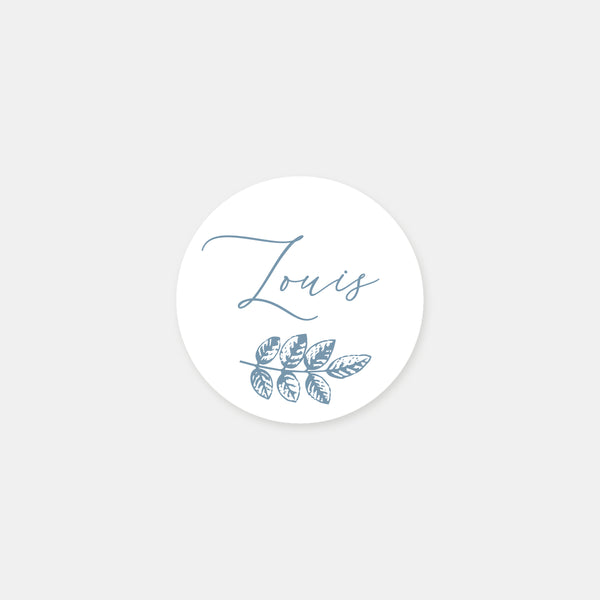 Personalized toile de jouy birth stickers - 48ex