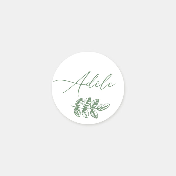 Personalized toile de jouy birth stickers - 48ex