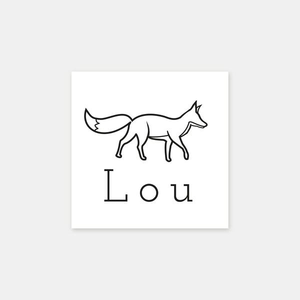 Personalized forest animal birth stamp