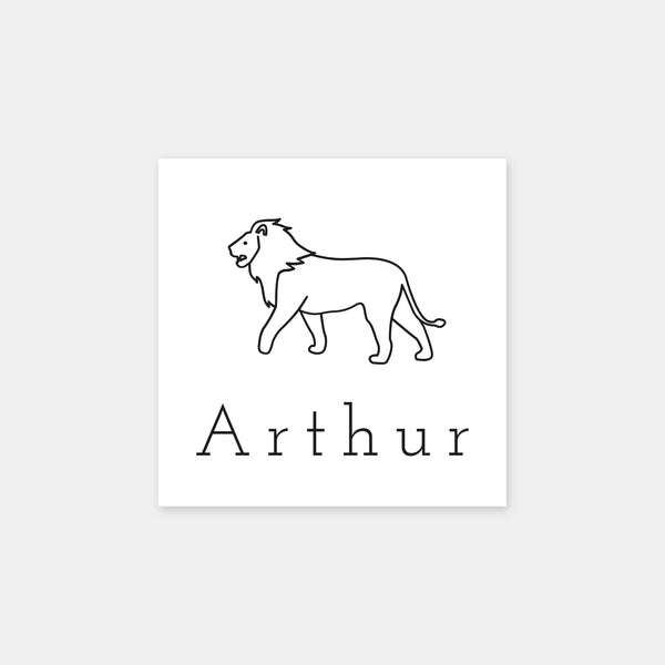 Personalized savannah animal birth stamp