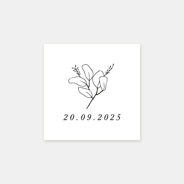 Personalized eucalyptus sketch stamp