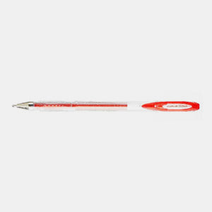 Stylo encre gel metal paillette pointe fine rouge uniball