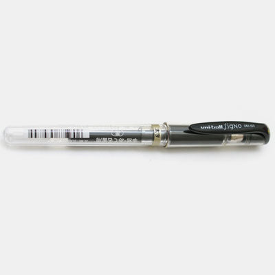 Stylo encre gel metal pointe large noir uniball