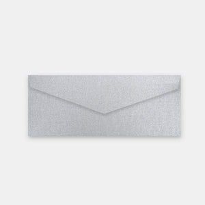 Enveloppe 72x205 mm metallisee argent