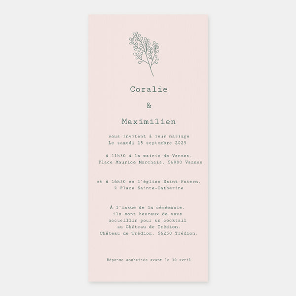 Brindille-Hochzeitseinladung
