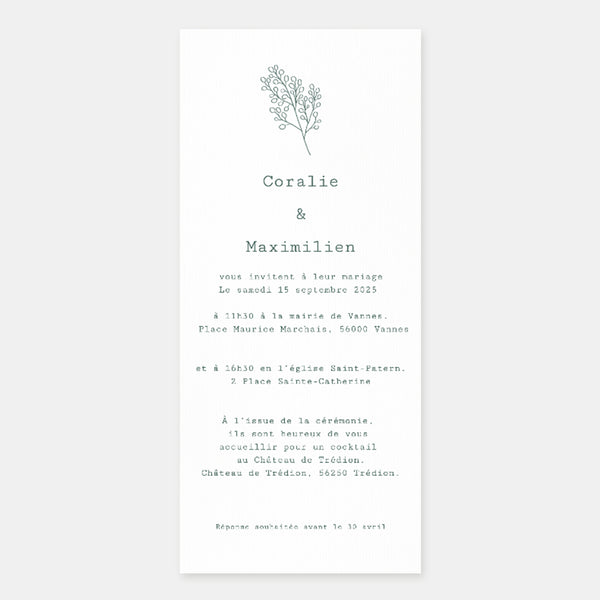 Brindille-Hochzeitseinladung