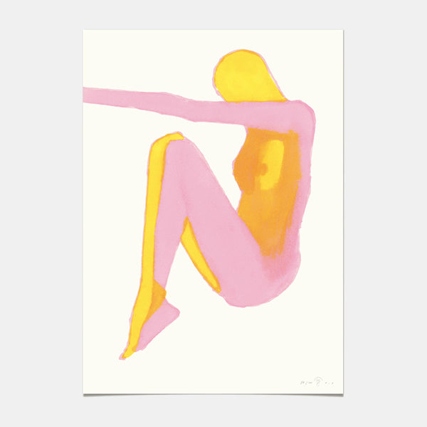 Limited Edition Art Print Woman enjoying the Sun - 01
