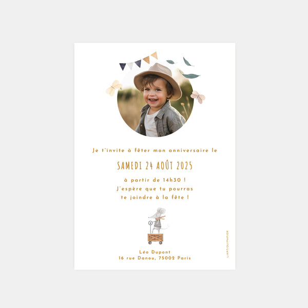 Forest animals birthday invitation