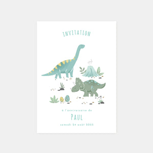 Dinosaur birthday invitation