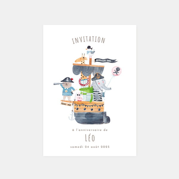 Pirate birthday invitation