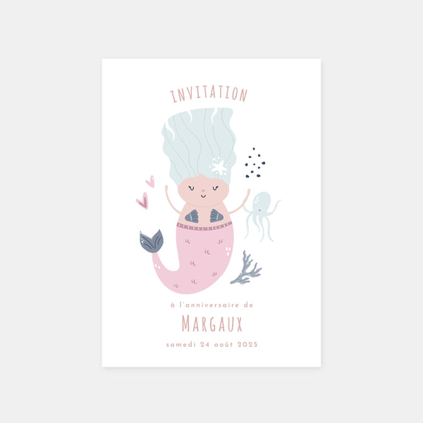 mermaid birthday invitation