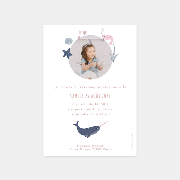 mermaid birthday invitation