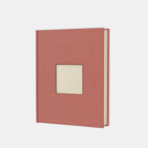 Photo album 30x24 old pink canvas, cream interior