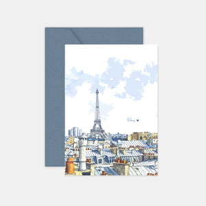 Carte pour dire un mot - Toits de Paris