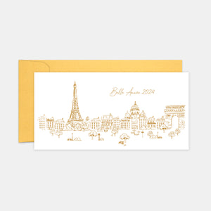 Paris gold greeting card